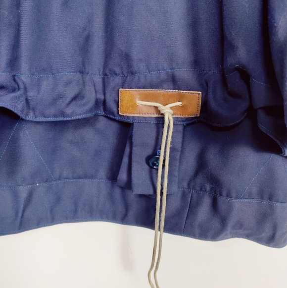 80s Vintage Hiking Jacket Navy Outdooring Coat Canvas Size XL Gorpcore Nautical - Picture 2 of 13